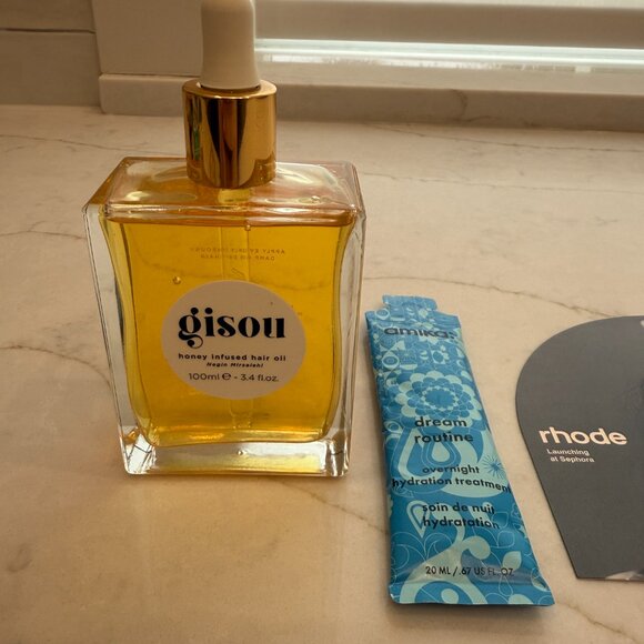 GISOU honey infused hair oil FULL SIZE 100ml + free samples - Picture 2 of 2